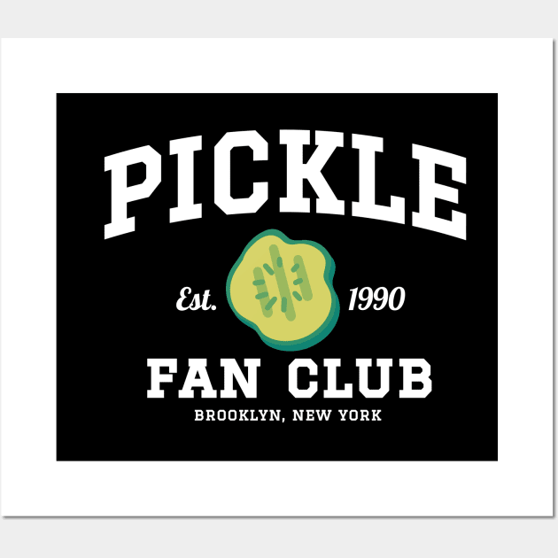 Pickle Fan Club Brooklyn New York Athletic Wall Art by DesignArchitect